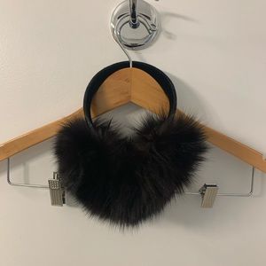 Surell Black fur earmuffs. One size. Never worn